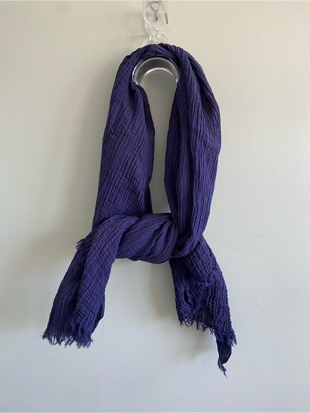 Deep Blue Women's Crinkle Scarf Sarong